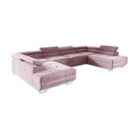 Canapé panoramique Petits-meubles - Wilson - 335 x 201 x 72cm - Rose