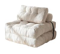 Canapé paresseux, canapé décontracté salon de la Chambre peut se coucher et dormir, pliable chaise longue simple, velours côtelé délicat et doux, épais et résistant à l'usure, beige