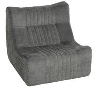 Canapé paresseux - chaise de sol - HOMCOM - à silhouette papillon avec poches latérales -chenille - 80x90x76cm - gris châtaigne