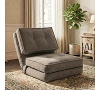 Canapé Paresseux Convertible - Fauteuil Lit Chauffeuse 1 Place avec Dossier Réglable, Canapé Modulable pour Salon, Chambre ou Studio, Housse Amovible Facile à Nettoyer, 205×70×12cm