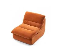 Canapé paresseux en éponge sans cadre, canapé désossé, chaise de salon compressée confortable, petit canapé simple, doux, pour salon, balcon, appartement, ou coin de cheminée, orange, 100 × 85 × 75 cm
