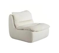 Canapé paresseux en éponge sans cadre, canapé désossé, chaise de salon compressée confortable, petit canapé simple, doux, pour salon, balcon, appartement, ou coin de cheminée, orange, 100 × 85 × 75 cm