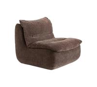 Canapé paresseux en éponge sans cadre, canapé désossé, chaise de salon compressée confortable, petit canapé simple, doux, pour salon, balcon, appartement, ou coin de cheminée, orange, 100 × 85 × 75 cm