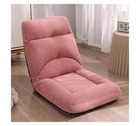 Canapé paresseux pliable au sol avec 5 positions réglables, canapé-lit rembourré pour adultes, canapé inclinable pour salon (rose)