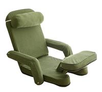 Canapé paresseux pliable avec accoudoirs - Cadre en fer solide pour chambre, balcon et salon