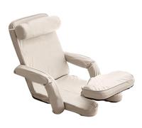 Canapé paresseux pliable avec accoudoirs - Cadre en fer solide pour chambre, balcon et salon