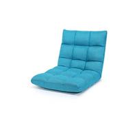 canapé paresseux pliable bleu clair 108 X 56 X 12 CM, chaise de sol rembourrée d' éponge, dossier inclinable à 14 positions