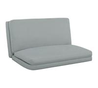 HomCom Fauteuil paresseux chauffeuse 4 parties 137,5×85,5×74 cm tissu toucher lin gris clair