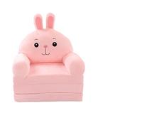 Canapé Pliable en Peluche 2 en 1 pour Enfants, Coussins de Siège pour Chaises de Salle à Manger, Dossier de Canapé pour Enfants, Fauteuil pour Salon, Chambre à Coucher(Rose)