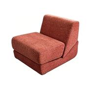 Canapé Pliant Lit Couchant Canapé Simple Moderne Multifonctionnel Avec Soutien Au Dos 3in1 Meubles De Salon Respirant Confortable Canapé Paresseux Pour Salon, Dortoir, Balcon, Bureau (Brick Red)