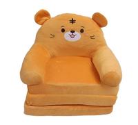 Canapé pliant pour enfants, canapé à ouverture par basculement en tissu pelucheux pour tout-petits avec motif de dessin animé, assise en mousse inclinable pour se reposer et lire, (3 niveaux)