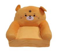 Canapé pliant pour enfants, canapé à ouverture par basculement en tissu pelucheux pour tout-petits avec motif de dessin animé, assise en mousse inclinable pour se reposer et lire, (2 niveaux)