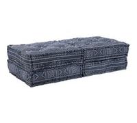 Canapé pouf modulable convertible 2 places en tissu indigo Multicolore G
