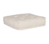 Canapé Pouf Modulaire 4 Places Convertible en Tissu Crème
