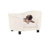 Canapé pour animal de compagnie - vidaXL - Crème - 69x49x40 cm - Peluche - Antidérapant