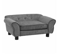 Canapé pour animal - vidaXL - 72x45x30 cm - Gris foncé - Peluche - Intérieur