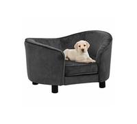 Canapé pour animal - vidaXL - Gris foé - 69x49x40 cm - Peluche - Intérieur