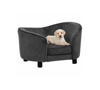 Canapé pour animal - vidaXL - Gris foé - 69x49x40 cm - Peluche - Intérieur