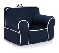 Canapé Pour Bébé/Enfants En Velours - Costway - Siège Rempli De Mousse Souple - Doux Et Respirant - Bleu Foncé Multicolore