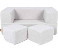 Canapé pour chambre d'enfant - Canapé de jeu pour enfant, Canapé pour enfant, Cube, Bearly , Blanc