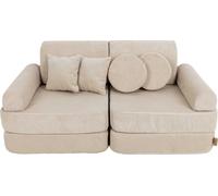 Canapé pour chambre d'enfant - Canapé de jeu pour enfants, Canapé enfant Pocket Sofa Plus, Slimcord, Ecru