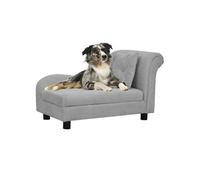 Canapé pour chien avec oreiller Gris 83x44x44 cm Peluche 171100
