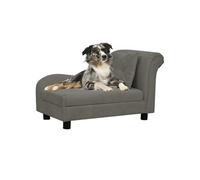 Canapé pour chien - - Gris foncé - 83x44x44 cm - Peluche - Intérieur