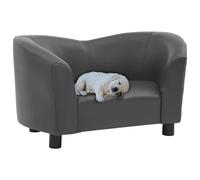 vidaXL Canapé pour Chien Gris 67x41x39 cm Similicuir Sofa pour Chat Animaux 170948