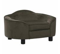 Canapé pour Chien Noir 67x47x36 cm Peluche Sofa Chat Chiots Animaux vidaXL