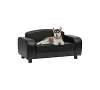 Canapé pour Chien Noir 80x50x40 cm Similicuir Sofa pour Chat Animaux 170965