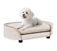 Canapé pour chien - PawHut - avec coussin amovible et housse lavable - 66 x 43 x 19,5 cm - beige