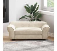 Vidaxl Canapé Pour Chien Crème 72x45x30 Cm Peluche