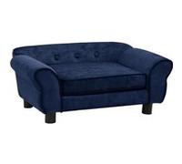 Canapé pour chien - vidaXL - 72x45x30 cm - Peluche - Intérieur - Rectangulaire Bleu G