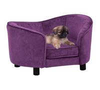 Canapé pour chien - vidaXL - Bordeaux - 69x49x40 cm - Peluche douce - Antidérapant