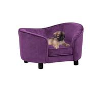 Canapé pour chien - vidaXL - Bordeaux - 69x49x40 cm - Peluche douce - Antidérapant