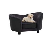 Canapé pour chien - vidaXL - Noir - 69x49x40 cm - Similicuir - Peluche douce