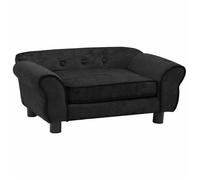 Canapé pour chien - vidaXL - Noir - 72x45x30 cm - Peluche douce - Intérieur