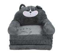 Canapé pour enfants 2 en 1 pliable, chaise pour tout-petits rabattable avec un adorable design de dessin animé, canapé convertible pour bébé, idéal pour la maison et les voyages, c (Pliage en tiers)