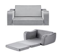 Canapé pour Enfants 2-en-1-VEVOR-Convertible en Chaise Longue-avec Accoudoirs-Gris, L