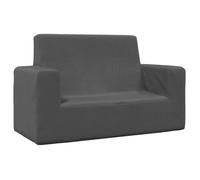 Canapé pour enfants à 2 places Anthracite Peluche douce Multicolore G