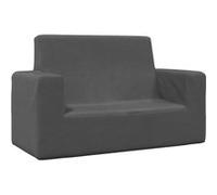 Canapé pour enfants à 2 places Anthracite Peluche douce Multicolore G