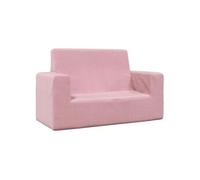 vidaXL Canapé pour enfants à 2 places – Peluche douce – Rose