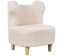 AIYAPLAY Fauteuil Enfants canapé pour Enfants avec Dossier en Forme Ours, Mini canapé en Polaire Teddy, pour Chambre, Salle de Jeux, Cadeau pour garçons et Filles, Beige