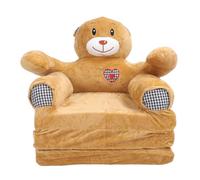 Canapé pour enfants avec motif de dessins animés d’animaux, mini canapé pliable pour tout-petits, relax inclinable et transat multifonctionnel pour lire, se détendre et dormir, pou (Modèle d'ours