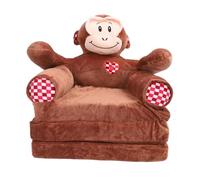 Canapé pour enfants avec motif de dessins animés d’animaux, mini canapé pliable pour tout-petits, relax inclinable et transat multifonctionnel pour lire, se détendre et dormir, pou (Forme d'argent)