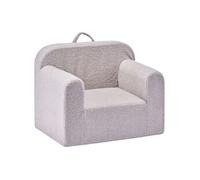VEVOR Fauteuil pour Enfants Confortable, Chaise Enfant en Mousse avec Accoudoirs et Poignée, Sofa Tout-Petits Amovible et Lavable, en Éponge 28D et Peluche, pour Chambre et Salle de Jeux, Gris
