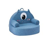 Canapé Pour Enfants Confortable Style Monstre en Mousse Avec Accoudoirs Bleu