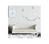 Canapé pour enfants crème 80x45x30 cm velours