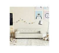 Canapé pour enfants crème 90x53x30 cm velours 3196285