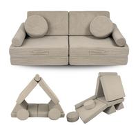 Canapé pour enfants en mousse 10 pièces – canapé modulaire pour enfants et adultes avec housses lavables